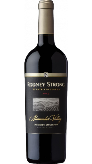 Bottle of Rodney Strong Alexander Valley Estate Cabernet Sauvignon 2015 wine 750 ml