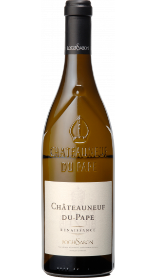 Bottle of Roger Sabon Chateauneuf du Pape Renaissance Blanc 2021 wine 750 ml