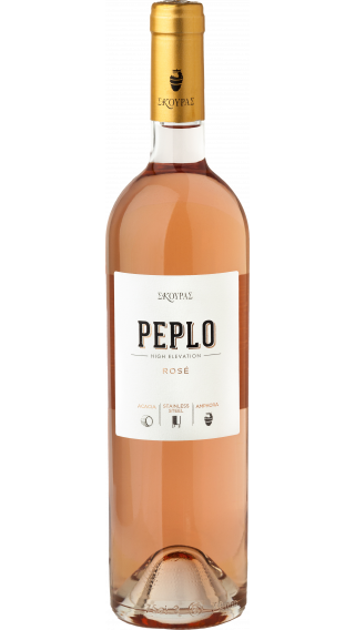 Bottle of Skouras Peplo High Elevation Rose 2021 wine 750 ml
