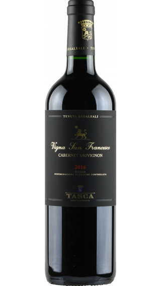 Bottle of Tasca d'Almerita Tenuta Regaleali Cabernet Sauvignon 2016 wine 750 ml