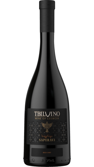 Bottle of Tbilvino Saperavi 2021 wine 750 ml