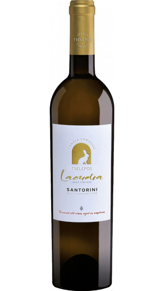 Bottle of Tselepos Canava Chrissou Santorini Laoudia Assyrtiko 2020 wine 750 ml