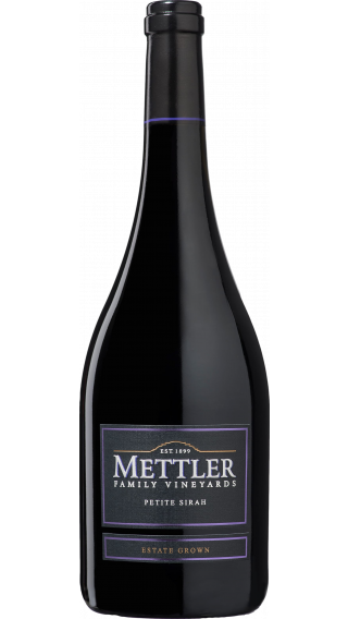 Bottle of Mettler Petite Sirah 2019 wine 750 ml