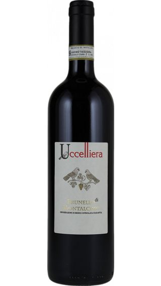 Bottle of Uccelliera Brunello di Montalcino 2015 wine 750 ml