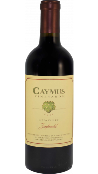 Bottle of Caymus Zinfandel 2015 wine 750 ml