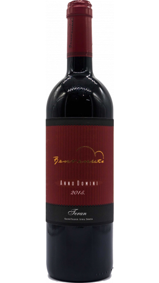 Bottle of Benvenuti Teran 2015 wine 750 ml