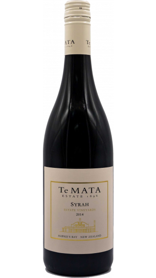 Bottle of Te Mata Estate Syrah 2015 wine 750 ml