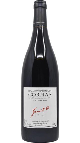Bottle of Vincent Paris Cornas Granit 60 2022 wine 750 ml