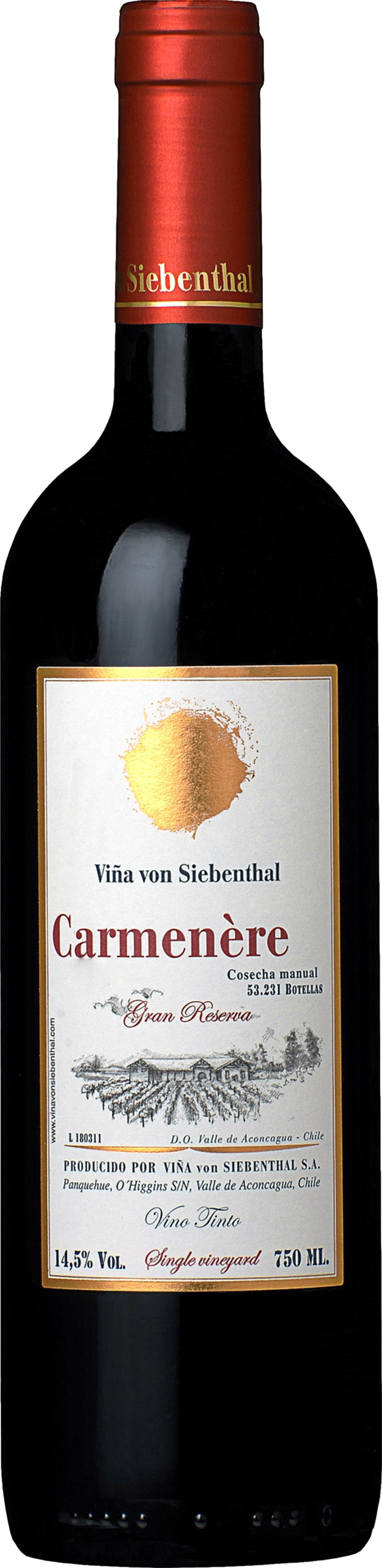 Carmenere günstig Kaufen-Vina von Siebenthal Gran Reserva Carmenere 2018. Vina von Siebenthal Gran Reserva Carmenere 2018 . 