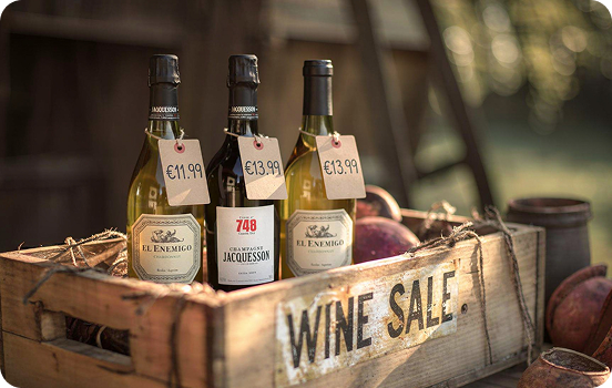 Auswahl im Wein-Flash-Sale